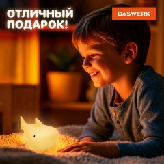 Ночник силиконовый LED "Акула" 109x60x58 мм, белый свет/RGB, на батарейках (в комплекте), DASWERK (ДАСВЕРК), 238932 - фото 14