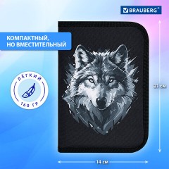 Пенал BRAUBERG, 1 отделение, полиэстер, 21х14 см, "Gray wolf", 273520 Пенал BRAUBERG, 1 отделение, полиэстер, 21х14 см, "Gray wolf", 273520 - фото 12