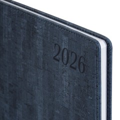 Еженедельник датированный 2026 БОЛЬШОЙ ФОРМАТ 210х297 мм, А4 BRAUBERG "Wood", под кожу, синий, 117158 - фото 4