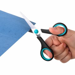 Ножницы BRAUBERG SOFT GRIP, НАБОР 3 штуки (140, 190, 230 мм), эргономичные черно-бирюзовые ручки, ВЫГОДНАЯ УПАКОВКА, 238411 Ножницы BRAUBERG SOFT GRIP, НАБОР 3 штуки (140, 190, 230 мм), эргономичные черно-бирюзовые ручки, ВЫГОДНАЯ УПАКОВКА, 238411 - фото 5