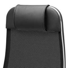 Кресло офисное МЕТТА "К-12", хром, ткань-сетка, сиденье и спинка регулируемые, черное - фото 14