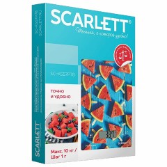 Весы кухонные SCARLETT SC-KS57P78, электронный дисплей, max вес 10 кг, тарокомпенсация, стекло Весы кухонные SCARLETT SC-KS57P78, электронный дисплей, max вес 10 кг, тарокомпенсация, стекло - фото 3