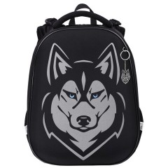 Ранец BRAUBERG SHINY, 2 отделения, с брелоком, "Husky", СВЕТЯЩИЙСЯ РИСУНОК, 38х28х14 см, 271383 - фото 2