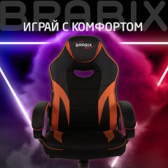 Кресло компьютерное BRABIX "Accent GM-161", TW/экокожа, черное/оранжевое, 532577, 7083505 - фото 13