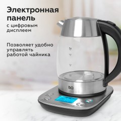 Чайник BQ (БИ-КЬЮ) KT1703G, 1,7 л, 2200 Вт, закрытый нагревательный элемент, ТЕРМОРЕГУЛЯТОР, стекло, 86197970 Чайник BQ (БИ-КЬЮ) KT1703G, 1,7 л, 2200 Вт, закрытый нагревательный элемент, ТЕРМОРЕГУЛЯТОР, стекло, 86197970 - фото 3