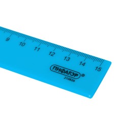 Линейка пластиковая 15 см, ПИФАГОР, неоновая, ассорти, 210826 - фото 7