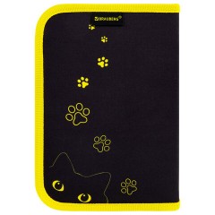 Пенал BRAUBERG с наполнением, 1 отделение, 1 откидная планка, 24 предмета, 21х14 см, "Dark cat", 272351 Пенал BRAUBERG с наполнением, 1 отделение, 1 откидная планка, 24 предмета, 21х14 см, "Dark cat", 272351 - фото 3