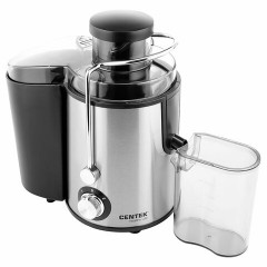 Соковыжималка CENTEK CT-1209, 600 Вт, стакан 0,5 л, емкость для жмыха 1,5 л, металл, сталь/черный - фото 3