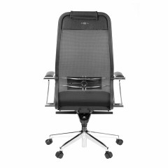 Кресло офисное МЕТТА "SAMURAI" Comfort S, хром, сиденье мягкое, ткань-сетка/экокожа, черное Кресло офисное МЕТТА "SAMURAI" Comfort S, хром, сиденье мягкое, ткань-сетка/экокожа, черное - фото 7