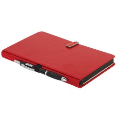 Скетчбук, слоновая кость 140 г/м2 130х210 мм, 80 л., КОЖЗАМ, застежка металл, BRAUBERG ART CLASSIC, "Inspiration", под кожу, красный, 116466 Скетчбук, слоновая кость 140 г/м2 130х210 мм, 80 л., КОЖЗАМ, застежка металл, BRAUBERG ART CLASSIC, "Inspiration", под кожу, красный, 116466 - фото 4