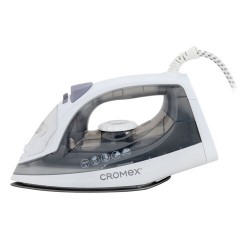 Утюг паровой CROMEX (КРОМЕКС) SI-103, 1800 Вт, антипригар. покрытие, паровой удар, вертикальн. отпаривание, самоочистка, серый/белый, 458314 - фото 7