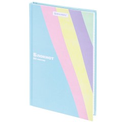 Блокнот А5 134х206 мм, 80 л., твёрдый, клетка, BRAUBERG, кросс-серия PASTEL, 117015