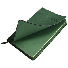 Ежедневник датированный 2026 А5 138x213 мм, BRAUBERG "Stylish", под кожу, гибкий, зеленый, 117102 - фото 4