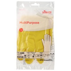 Перчатки VILEDA PROFESSIONAL многоцелевые латексные, МНОГОРАЗОВЫЕ, х/б напыление, ПРОЧНЫЕ, M (средний), желтый, 174372 - фото 13