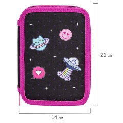 Пенал BRAUBERG, 3 отделения, полиэстер, 21х14 см, "Space sweets", 272332 Пенал BRAUBERG, 3 отделения, полиэстер, 21х14 см, "Space sweets", 272332 - фото 6