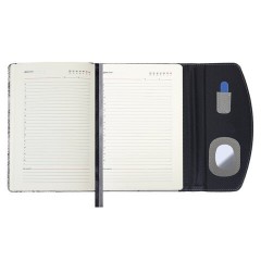 Ежедневник недатированный А5 155х213 мм BRAUBERG "Wild", под кожу, магнит, 160 л., SNAKE, серый, 116234 - фото 7