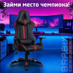 Кресло компьютерное BRABIX "GT Carbon GM-120", две подушки, экокожа, черное/красное, 531931 - фото 25