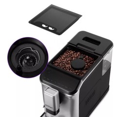 Кофемашина KITFORT КТ-7166, 1350 Вт, объем 1,5 л, для зерен 200 г, автокапучинатор, серебристая - фото 3