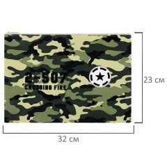 Папка для тетрадей ПИФАГОР А4, 1 отделение, ПВХ, на молнии, ассорти "Camouflage", 32x23 см, 273830 - фото 7