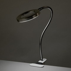 Лупа настольная на прищепке с LED-ПОДСВЕТКОЙ, диаметр 75 мм, увеличение 3, BRAUBERG, 455931 - фото 8