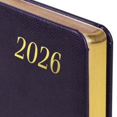 Ежедневник датированный 2026 А5 138x213 мм, BRAUBERG "Iguana", под кожу, темно-фиолетовый, 117059 - фото 3