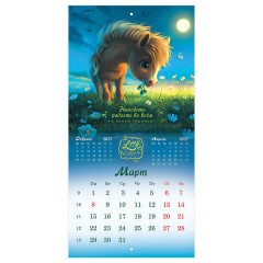Календарь настенный перекидной 2027 г., BRAUBERG, 12 листов, 21,4х42,8 см, МИНИ, "Magic animals", 118431 - фото 7
