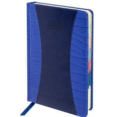 Ежедневник датированный 2026 А5 148х218 мм, GALANT "CombiContract", под кожу, темно-синий, 117486