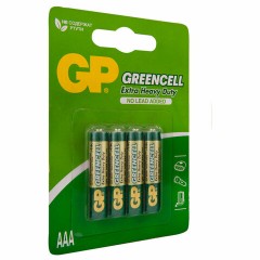 Батарейки КОМПЛЕКТ 4 шт., GP GreenCell AAA (R03, 24G), солевые, мизинчиковые, блистер, 24G-2CR4 - фото 3