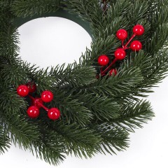 Венок новогодний, диаметр 42 см "Красные ягодки", с декором, литой ПЭТ, ЗОЛОТАЯ СКАЗКА, 592517 - фото 4