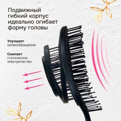 Расческа для волос массажная 22х7 см, НАБОР 2 шт. + щетка для чистки В ПОДАРОК, MONTE VITA (МОНТЕ ВИТА), 457435 - фото 13