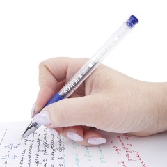 Ручка гелевая STAFF "EVERYDAY" GP-191, синяя, ВЫГОДНЫЙ КОМПЛЕКТ 12 штук, линия письма 0,35 мм, с грипом, 880215 - фото 8