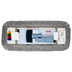 Насадка МОП плоская 40 см, VILEDA PROFESSIONAL "ТриоПлюс Комби", уши (ТИП УВ) микрофибра / хлопок, серый, 167295 - фото 5
