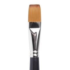 Кисть художественная профессиональная BRAUBERG ART CLASSIC, синтетика мягкая под колонок, плоская, № 20, короткая ручка, 200705 - фото 3