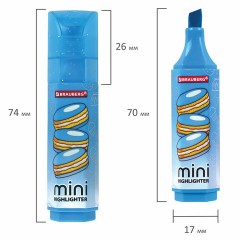Набор текстовыделителей мини с принтами, 12 ЦВЕТОВ, BRAUBERG, 6 неоновых цветов + 6 пастельных цветов, линия 1-5 мм, 152537 Набор текстовыделителей мини с принтами, 12 ЦВЕТОВ, BRAUBERG, 6 неоновых цветов + 6 пастельных цветов, линия 1-5 мм, 152537 - фото 13