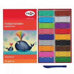 Пластилин ГАММА "Мультики", 18 цветов, 360 г, со стеком, 280028 Пластилин ГАММА "Мультики", 18 цветов, 360 г, со стеком, 280028 - фото 2