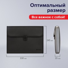 Папка для бумаг и документов с замком и 13 отделениями BRAUBERG "HIT", А4, пластик, черная, 229572 Папка для бумаг и документов с замком и 13 отделениями BRAUBERG "HIT", А4, пластик, черная, 229572 - фото 18