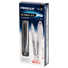 Ручка шариковая масляная PENSAN "Global-21", ЧЕРНАЯ, корпус прозрачный, узел 0,5 мм, линия письма 0,3 мм, 2221 Ручка шариковая масляная PENSAN "Global-21", ЧЕРНАЯ, корпус прозрачный, узел 0,5 мм, линия письма 0,3 мм, 2221 - фото 8