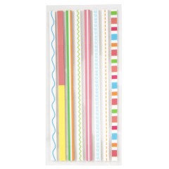 Закладки клейкие, выделители текста, BRAUBERG ULTRA PATTERN COLOR, 135х5 мм, 160 штук (8 цветов х 20 листов), 116687 - фото 2