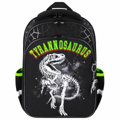 Ранец BRAUBERG QUADRO, 3 отделения, с брелком, "Tyrannosaur", светящийся рисунок, 37х28х18 см, 272021 - фото 3