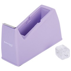 Диспенсер для клейкой ленты шириной до 26 мм, ЛАВАНДОВЫЙ (лента в подарок!), утяжеленный большой, BRAUBERG, 701460 - фото 3