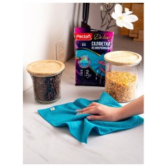 Салфетки из МИКРОФИБРЫ универсальные, 30х30 см, КОМПЛЕКТ 2 шт., 240 г/м2, PACLAN, 410310 - фото 4