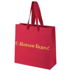 Пакет подарочный, НАБОР 3 шт., новогодний, 20х8х20 см, "С Новым годом!", ЗОЛОТАЯ СКАЗКА, 592425 - фото 8