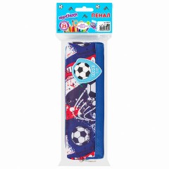 Пенал ЮНЛАНДИЯ, 1 отделение, полиэстер, "Football", синий, 19х4х6 см, 270270 - фото 11