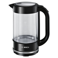 Чайник BOSCH TWK70B03, 1,7 л, 2400 Вт, закрытый нагревательный элемент, стекло, черный - фото 2