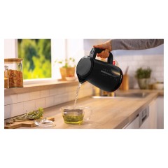 Чайник BOSCH TWK3M123, 1,7 л, 2400 Вт, закрытый нагревательный элемент, пластик, черный - фото 4