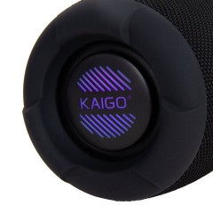 Колонка портативная влагозащищенная KAIGO (КАЙГО) BT10T, 10 Вт, Bluetooth, USB, Micro SD, AUX, RGB, TWS, IPX7, черная, 514224 - фото 4