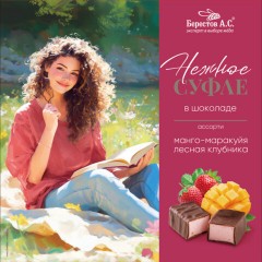 Конфеты-суфле в шоколаде, ассорти: манго-маракуйя, лесная клубника, 155 г, БЕРЕСТОВ А.С., УТ-00031667 Конфеты-суфле в шоколаде, ассорти: манго-маракуйя, лесная клубника, 155 г, БЕРЕСТОВ А.С., УТ-00031667 - фото 2
