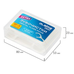 Зубочистки-флоссеры с зубной нитью "50 шт. + 5 в подарок!", в боксе, LAIMA DENT, 609404 - фото 6