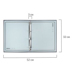 Папка-портфолио универсальная, 4 кольца, 20 файлов, 7БЦ матовая, BRAUBERG "Minimalism", 117553 - фото 2