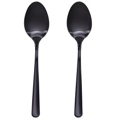 Ложки столовые BLACK, НАБОР 2 шт., на подвесе, нержавеющая сталь, черные, WEGLA (ВЕГЛА), 702272 - фото 3